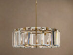 GV Crystal Chandelier Round Brass 30 Inch