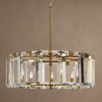 GV Crystal Chandelier Round Brass 30 Inch