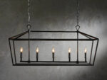 GV Garnet Bronze Chandelier 41 Inch Rectangular Iron Frame
