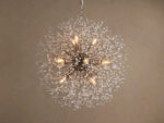 GV Dandelion Round Crystal Chandelier 30 Inch Silver