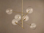 GV Roscoe Brass Globe Light Chandelier