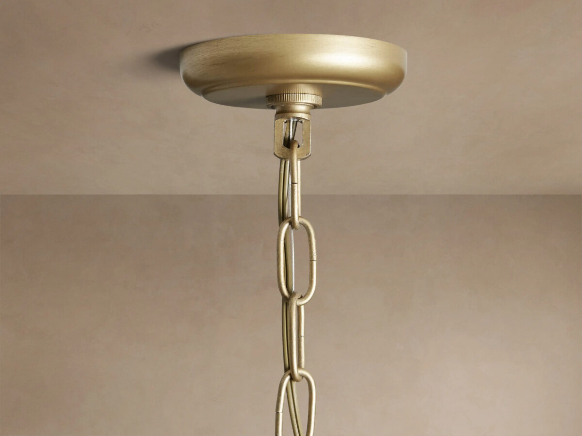 GV Leyland Round Art Deco Glass Light Chandelier - Image 3