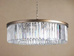 GV Leyland Round Art Deco Glass Light Chandelier - Image 2
