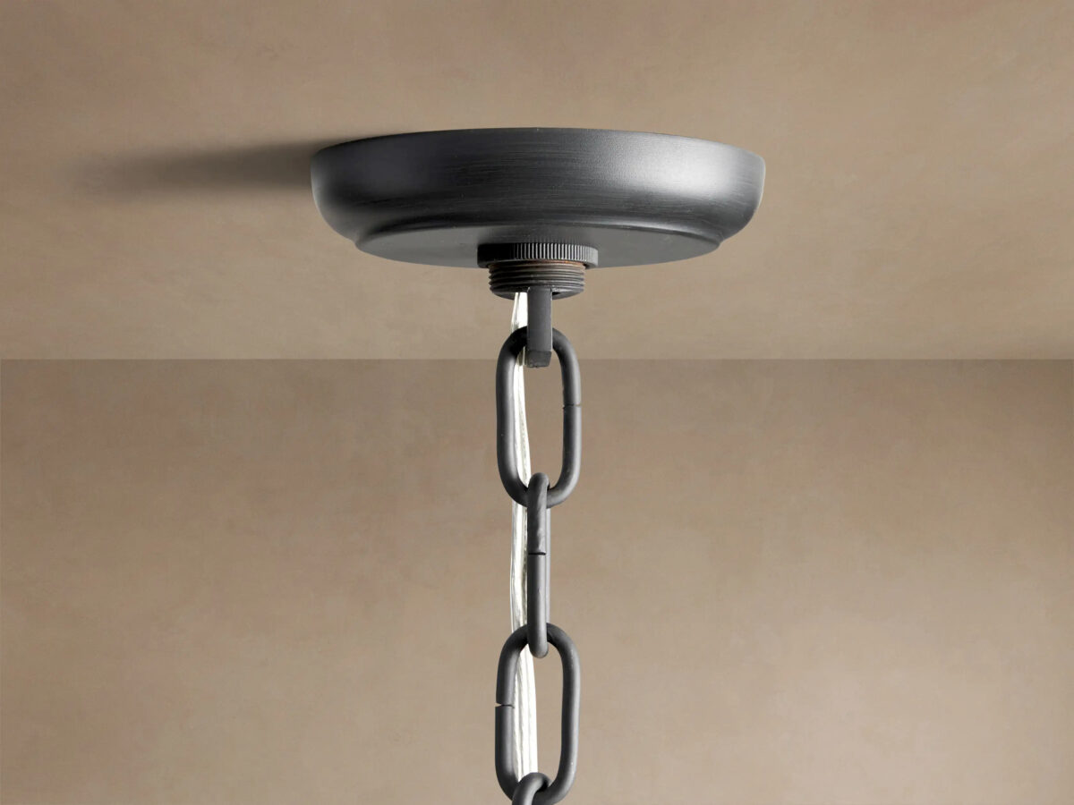 GV Leyland Round Art Deco Glass Light Chandelier - Image 6