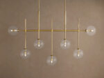 GV Roscoe 60 Inch Brass Linear Light Chandelier