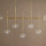 GV Roscoe 60 Inch Brass Linear Light Chandelier