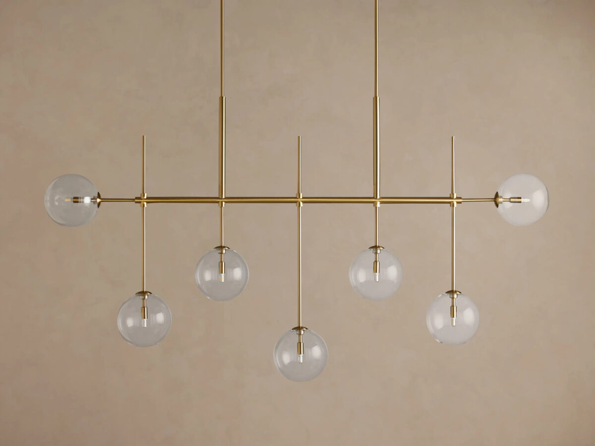 GV Modern Brass Light 72 Inch Linear Chandelier - Image 2