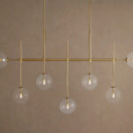 GV Modern Brass Light 72 Inch Linear Chandelier