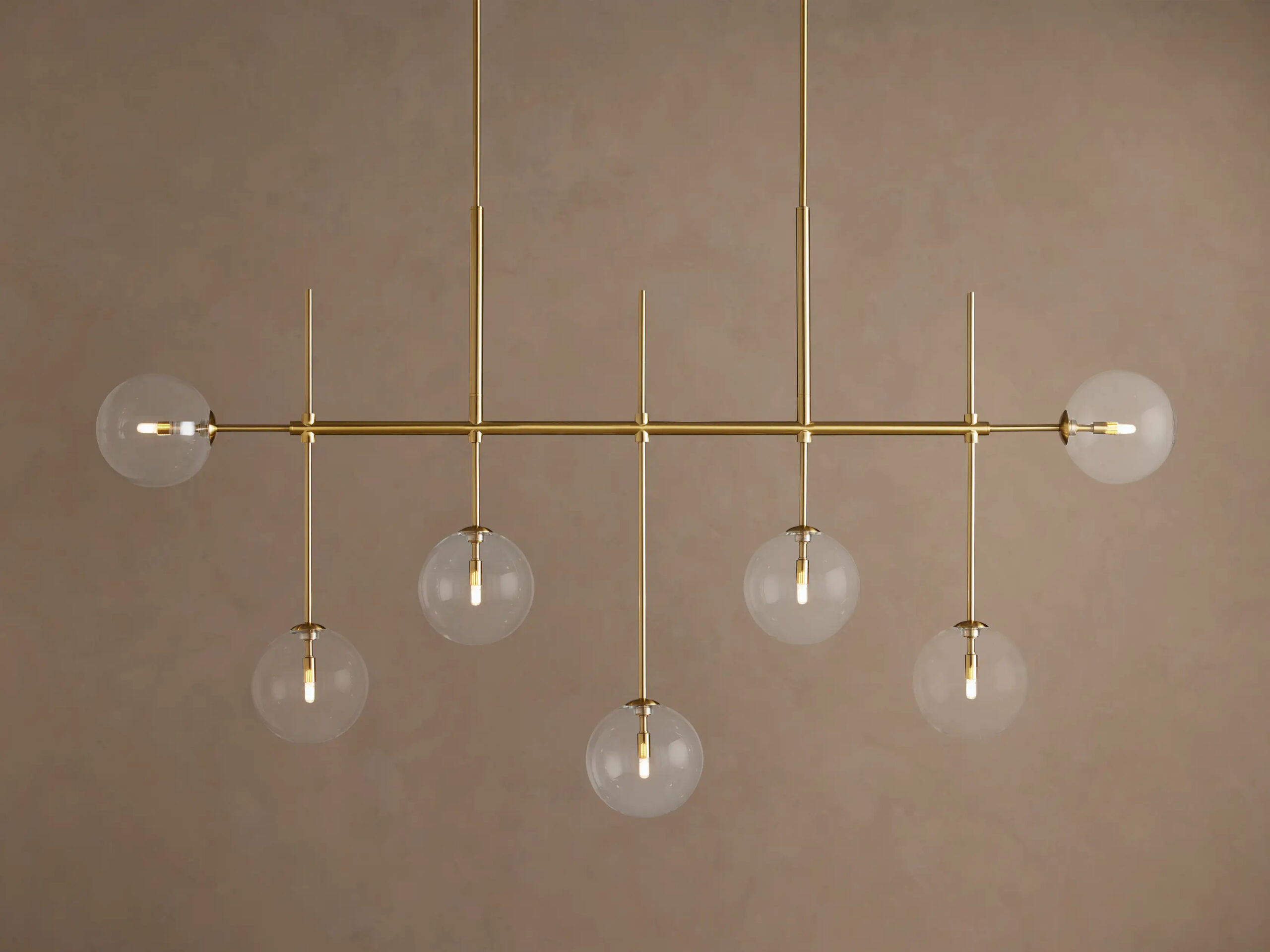 662036H240_RF260117 GV Modern Brass Light 72 Inch Linear Chandelier - Image 1