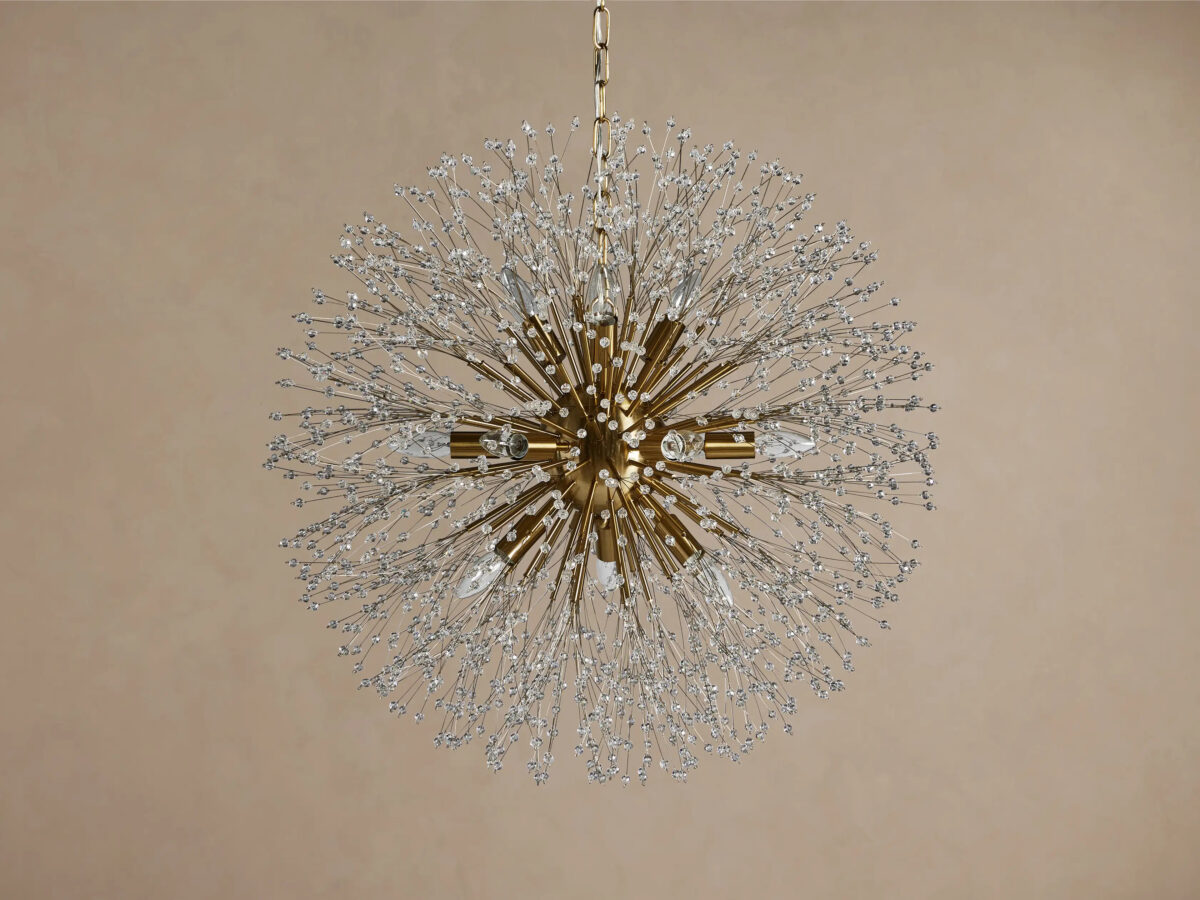 GV Dandelion Round Crystal Chandelier 30 Inch Silver - Image 10