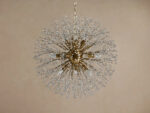 GV Dandelion Round Crystal Chandelier 30 Inch Silver - Image 10