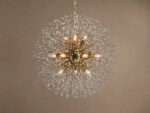 GV Dandelion Round Crystal Chandelier 30 Inch Silver - Image 9