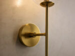 GV Roscoe Modern Brass Sconce with Glass Globe - Image 3
