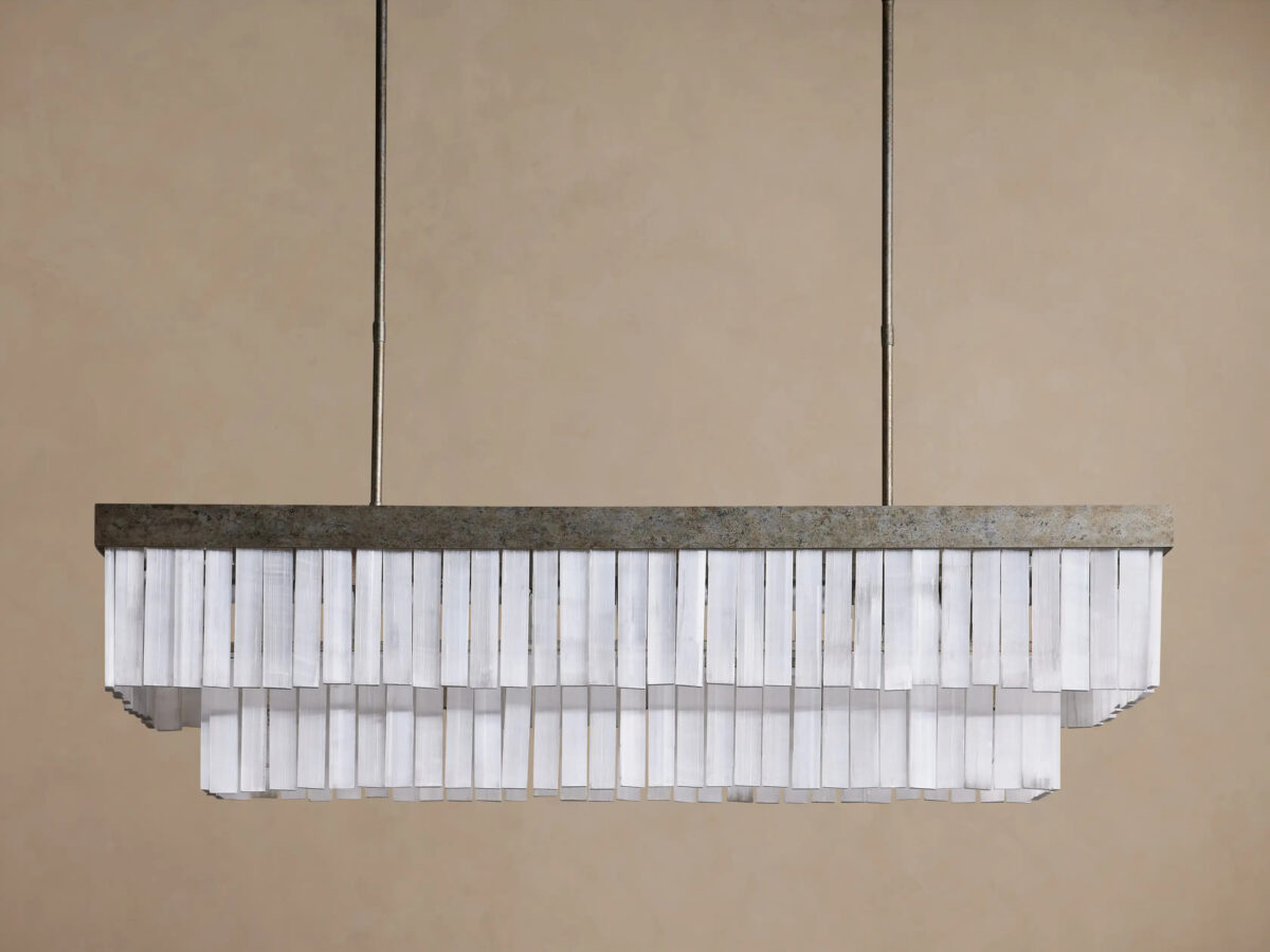 GV Selenite Chandelier Rectangular 49 Inch - Image 2