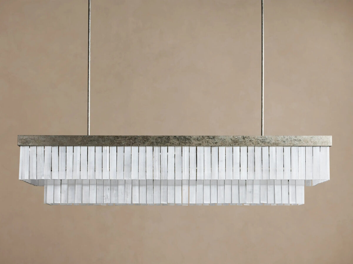 GV Selenite Chandelier Rectangular 49 Inch - Image 7
