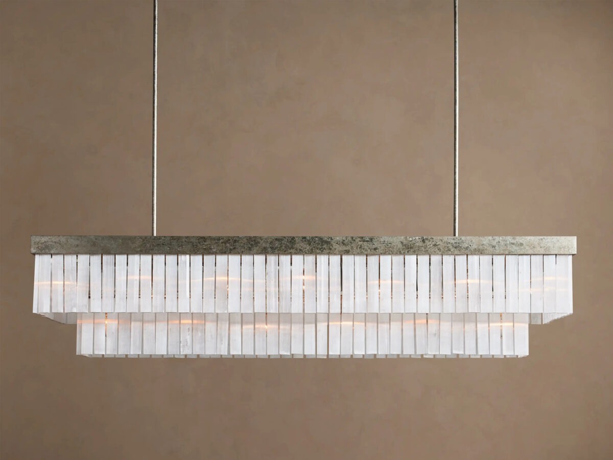 GV Selenite Chandelier Rectangular 49 Inch - Image 6