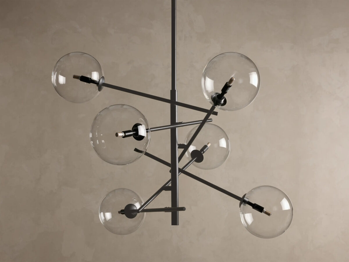 GV Roscoe Brass Globe Light Chandelier - Image 8