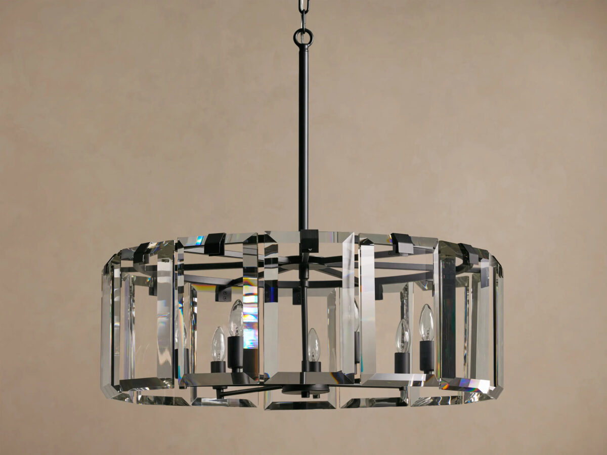GV Crystal Chandelier Round Brass 30 Inch - Image 14