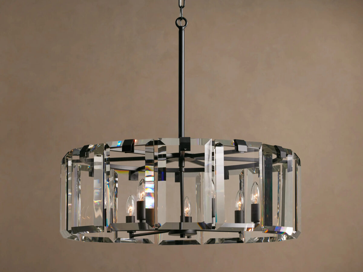 GV Crystal Chandelier Round Brass 30 Inch - Image 12