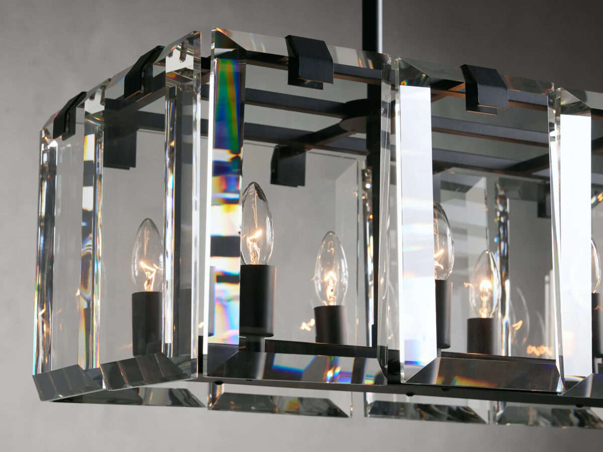 GV Amaya Modern Crystal Light Rectangular Chandelier - Image 4
