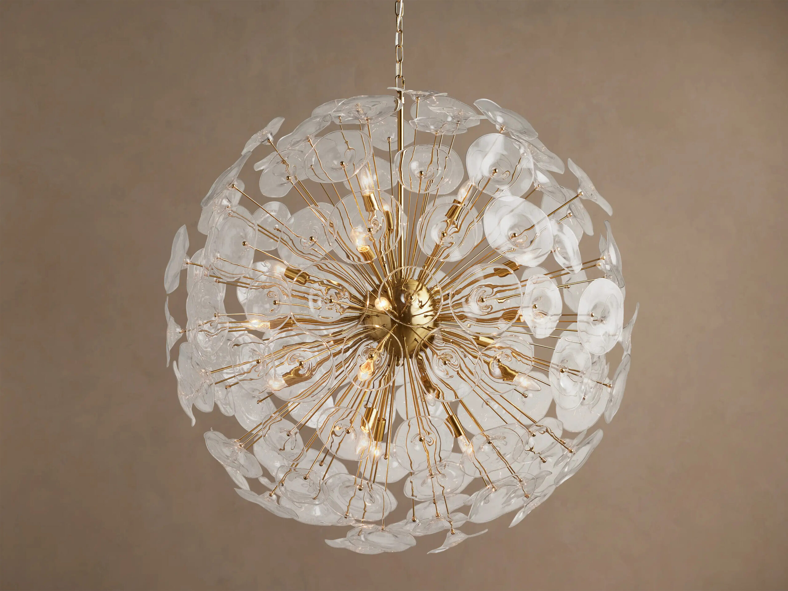 662036H739_Z260122 GV Brass Chandelier Lily Round 19 Light - Image 1