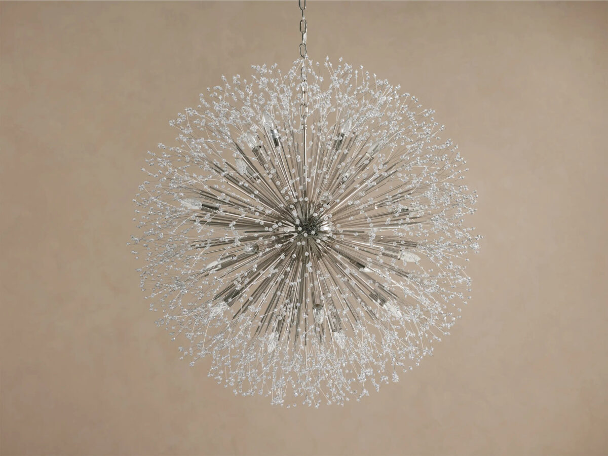 GV Dandelion 43 Inch Round Silver Crystal Chandelier - Image 2