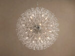 GV Dandelion 43 Inch Round Silver Crystal Chandelier