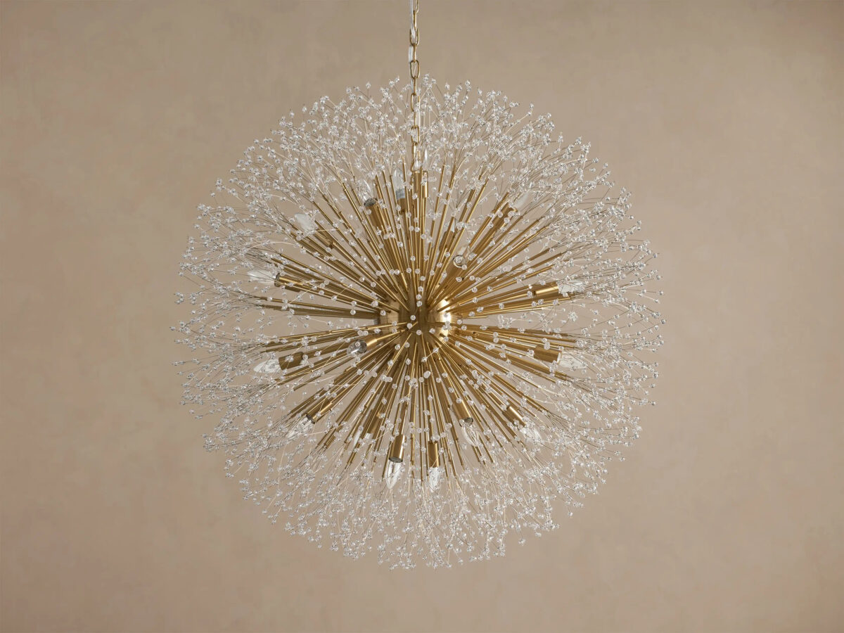 GV Dandelion Round Crystal Chandelier 30 Inch Silver - Image 6