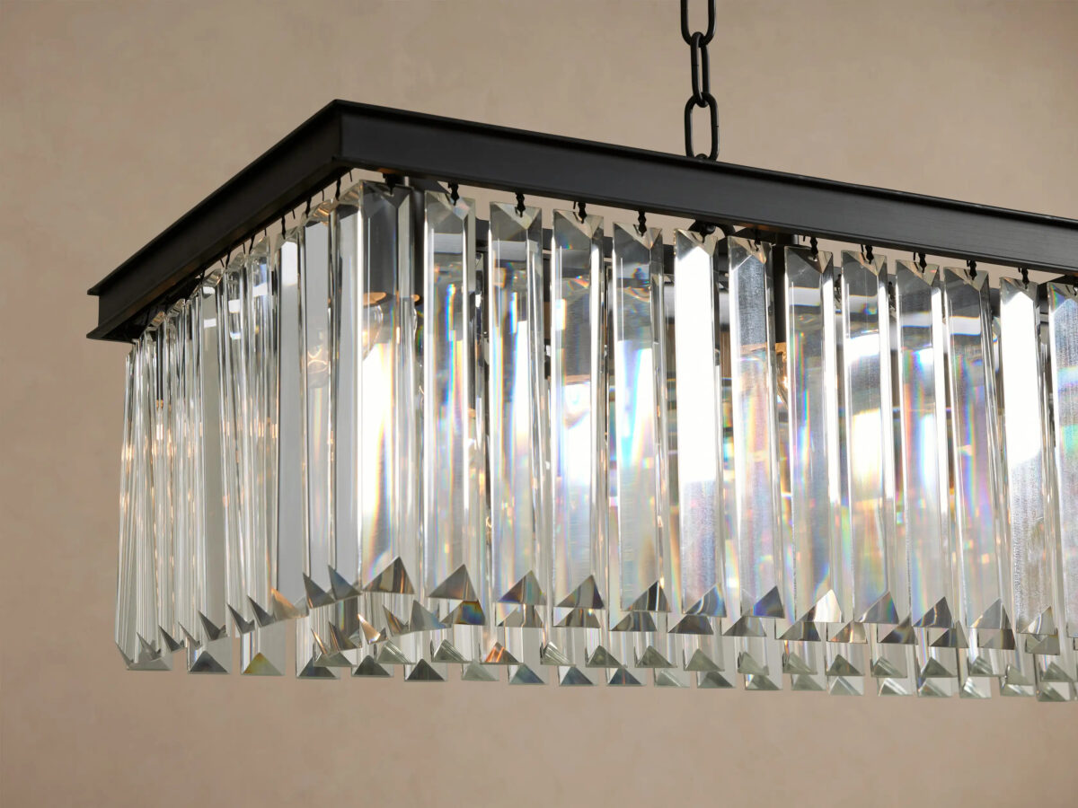 GV Leyland K9 Deco Chandelier 60 Inch Brass - Image 7