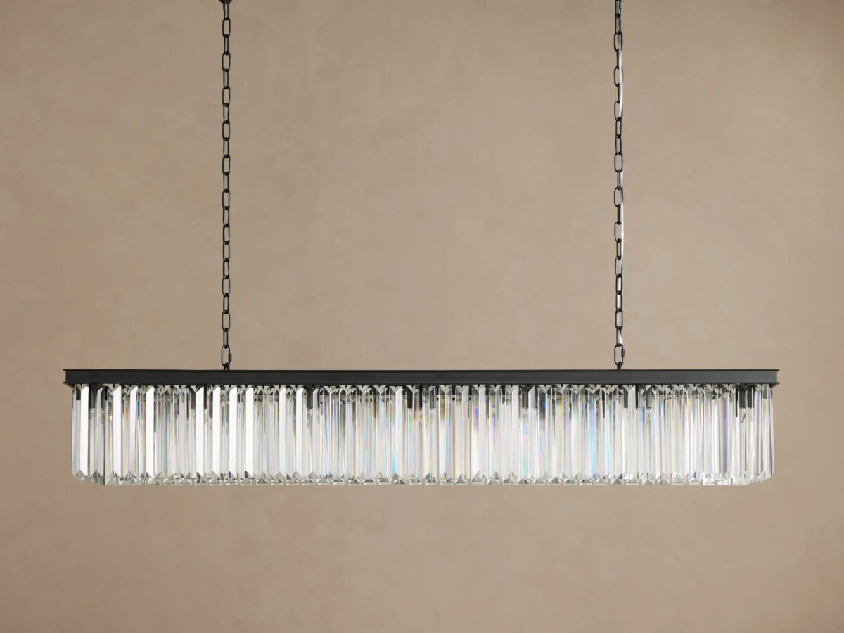 GV Leyland K9 Deco Chandelier 60 Inch Brass - Image 6