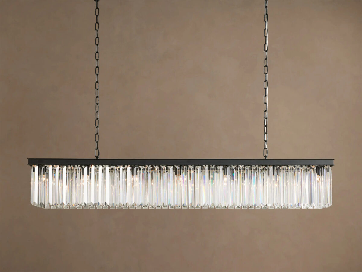 GV Leyland K9 Deco Chandelier 60 Inch Brass - Image 5
