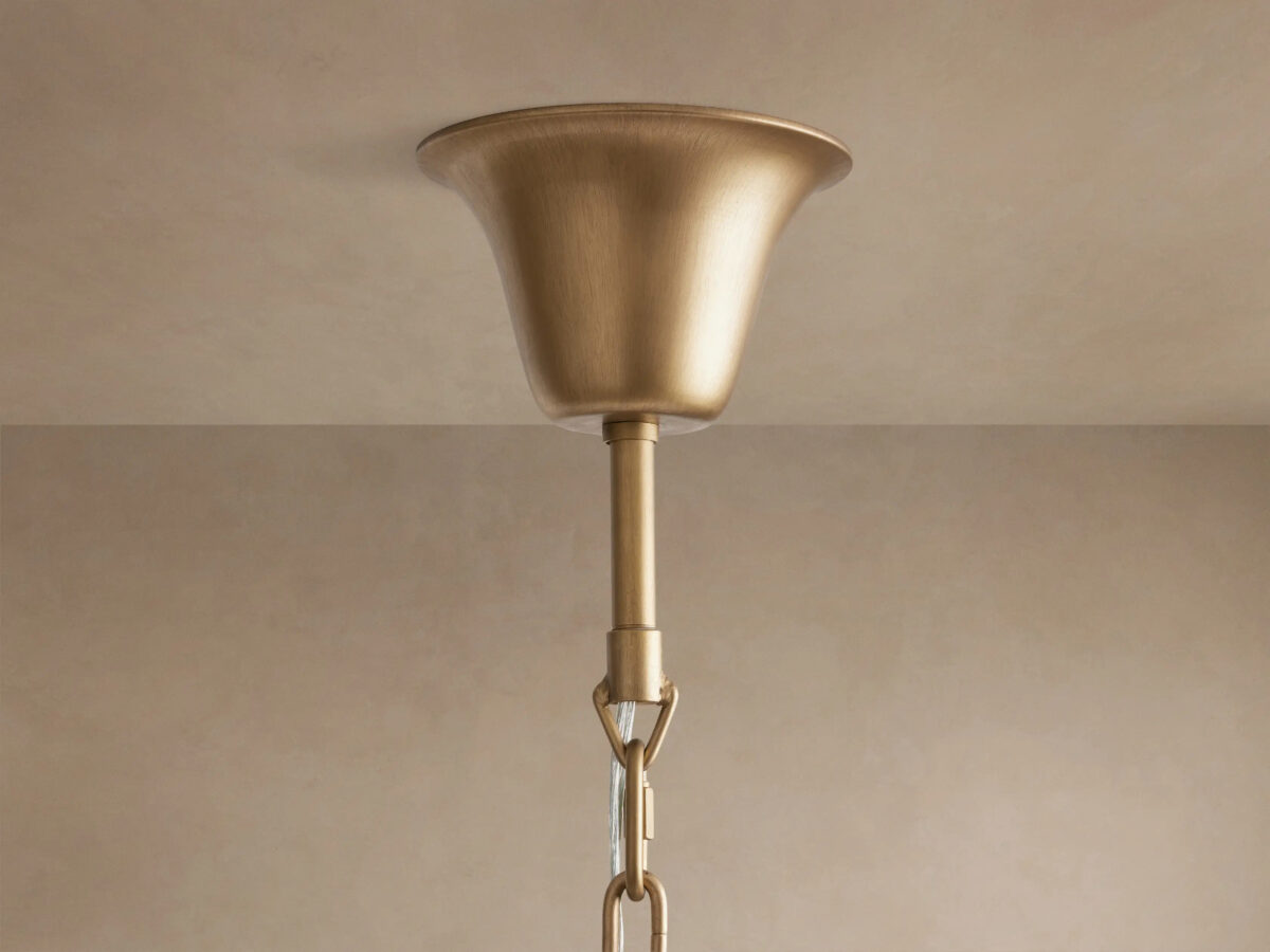 GV Leyland 48 Inch Deco K9 Chandelier in Brass - Image 4