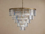GV Leyland 48 Inch Deco K9 Chandelier in Brass - Image 2