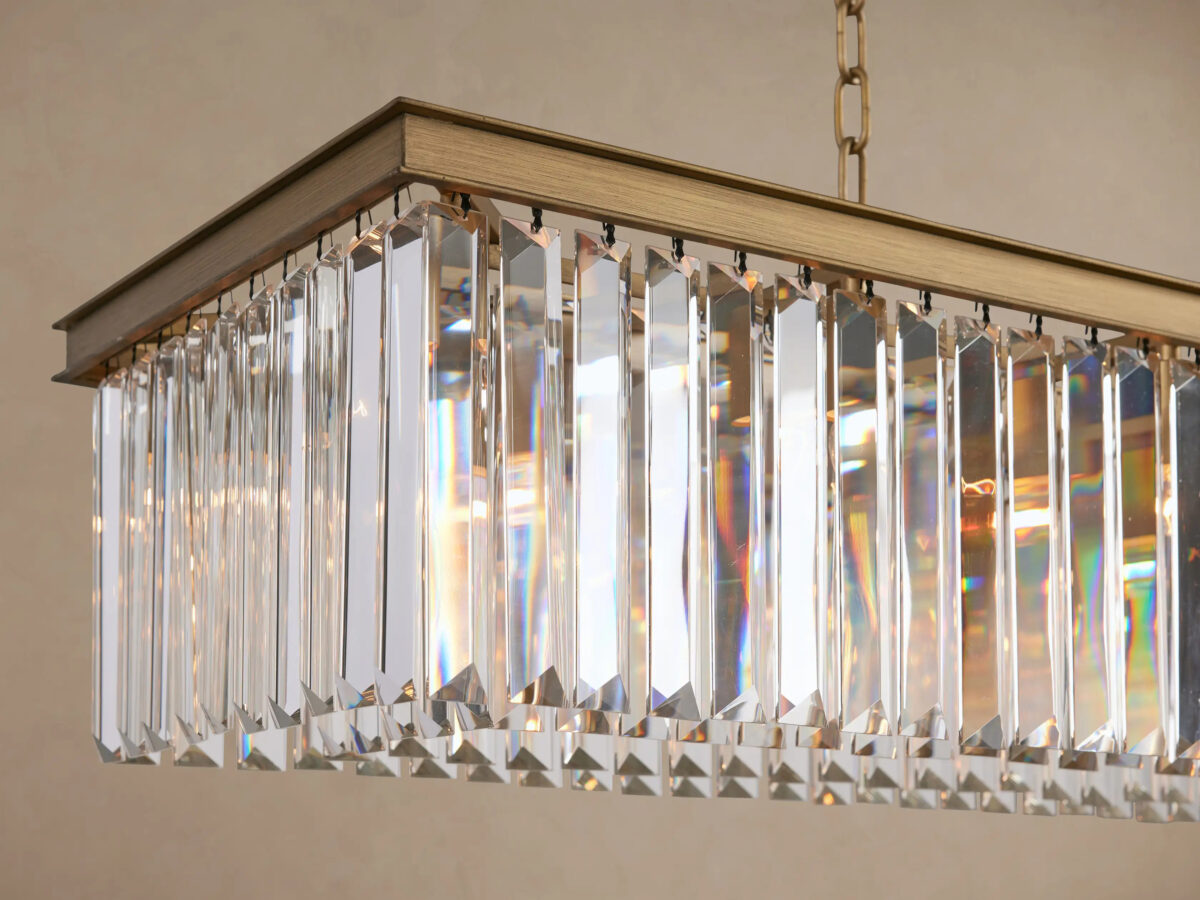 GV Leyland K9 Deco Chandelier 60 Inch Brass - Image 3