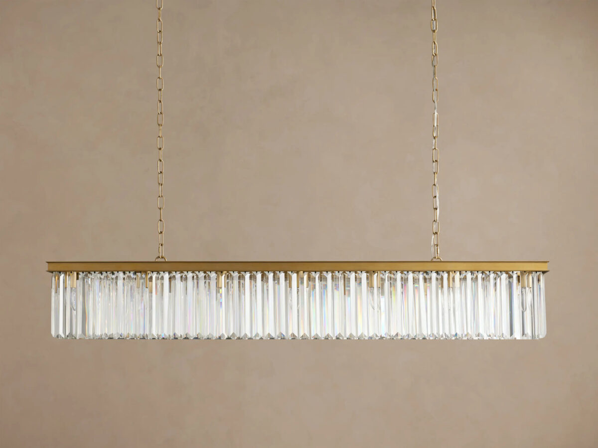 GV Leyland K9 Deco Chandelier 60 Inch Brass - Image 2