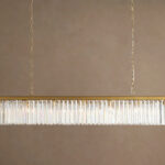 GV Leyland K9 Deco Chandelier 60 Inch Brass