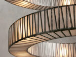 GV Modern Glass Light 2 Tier Round Nickel Chandelier - Image 3