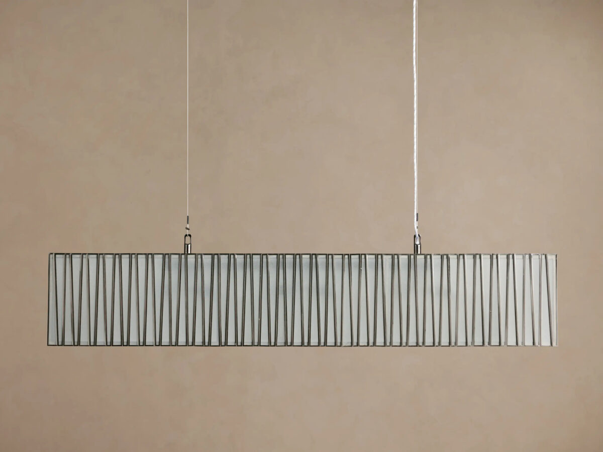 GV Nickel Linear Light Rectangular Chandelier - Image 2