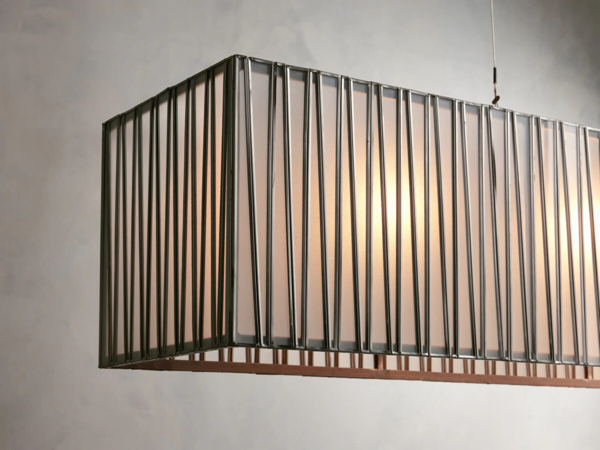 GV Nickel Linear Light Rectangular Chandelier - Image 7