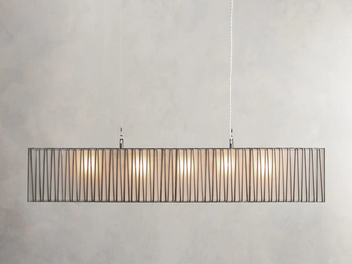 GV Nickel Linear Light Rectangular Chandelier - Image 5