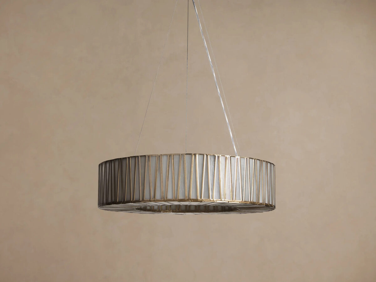 GV Brass Round Light Chandelier - Image 2