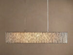 GV Brass Chandelier Rectangular Glass Light - Image 5
