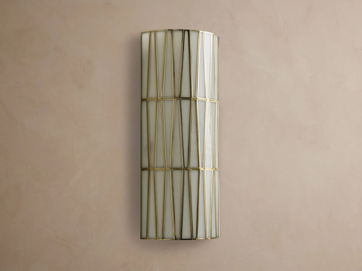 GV Brass Wall Sconce with Translucent Glass - Image 4