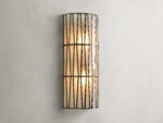 GV Jeunet Nickel Glass Sconce 24 Inch Wall Light