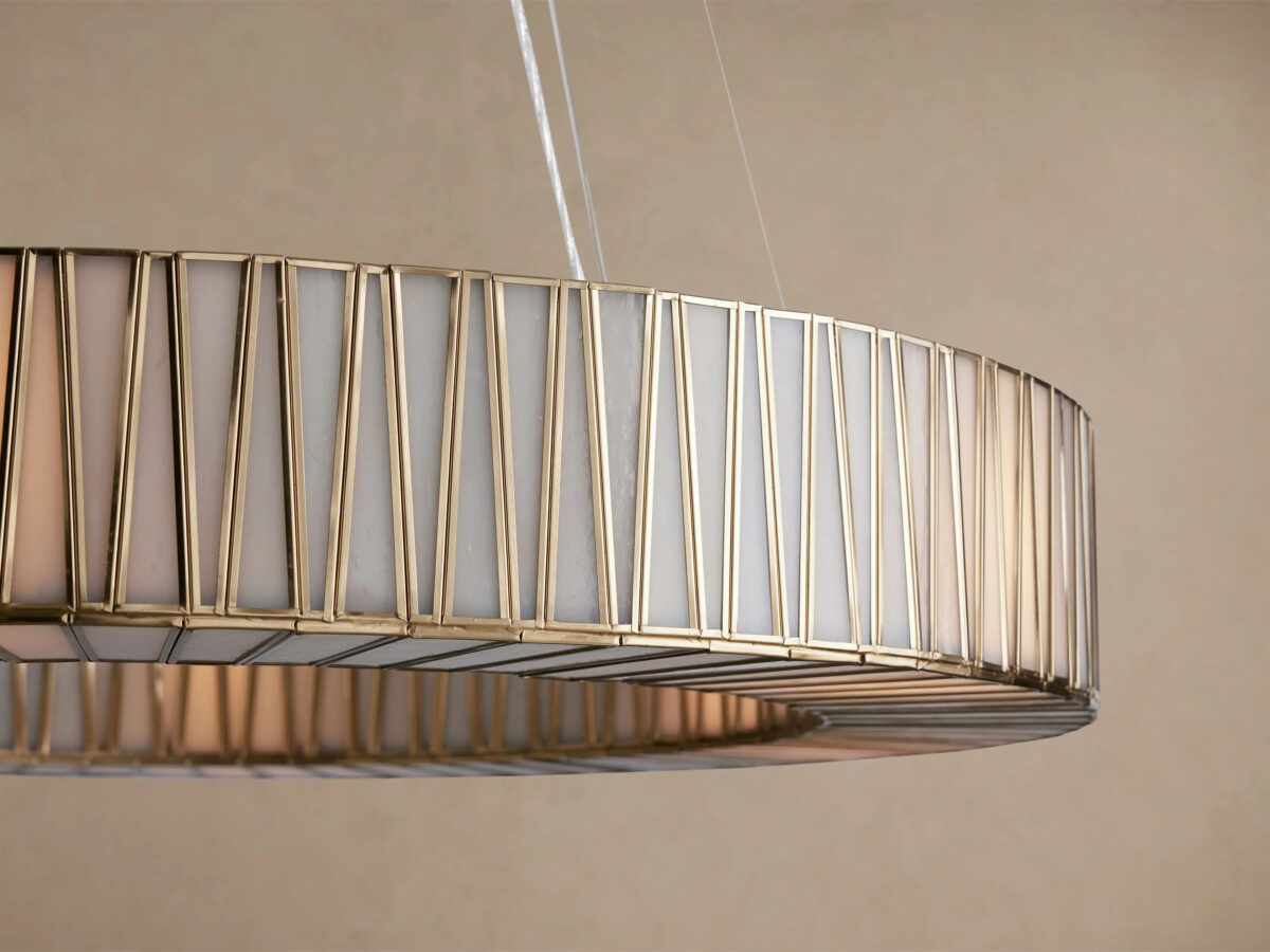 GV Brass Round Light Chandelier - Image 7