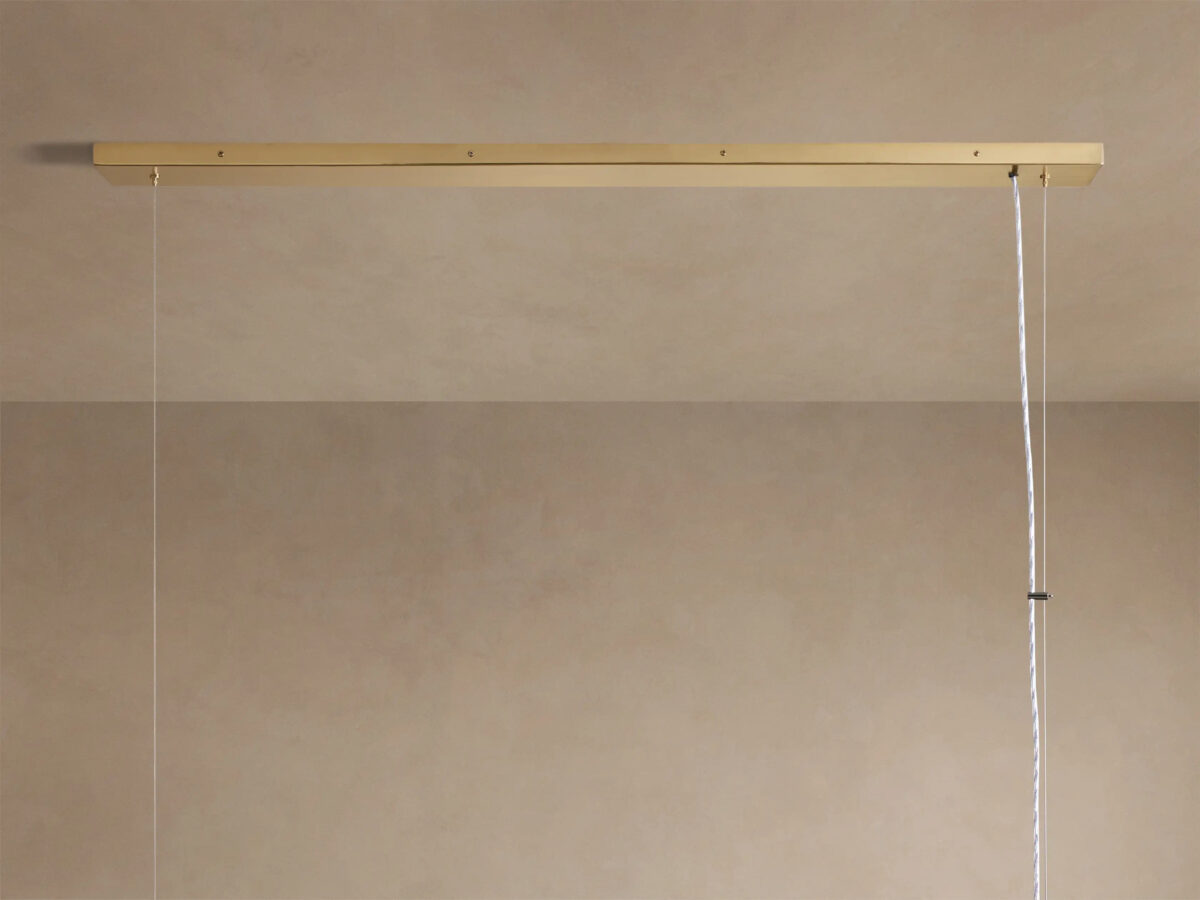 GV Brass Chandelier Rectangular Glass Light - Image 12