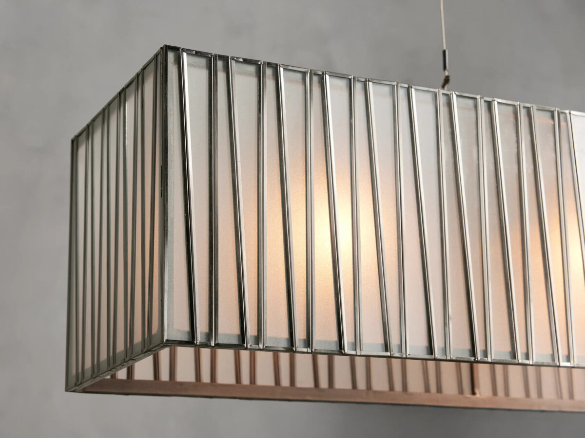 GV Nickel Linear Light Rectangular Chandelier - Image 11