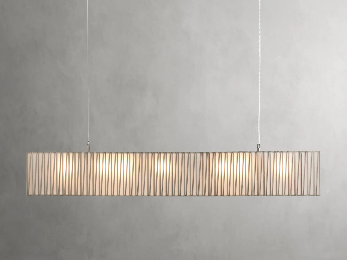 GV Nickel Linear Light Rectangular Chandelier - Image 9