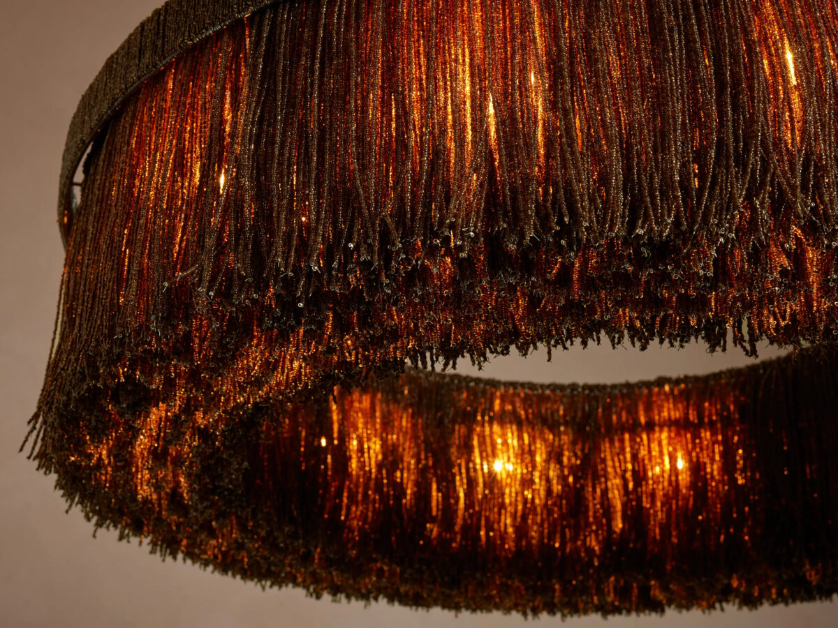 GV Beaded Chandelier Romilly Round Glass Light - Image 4