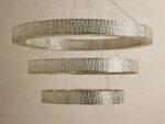 GV Brass Glass Chandelier 3 Tier Round - Image 2